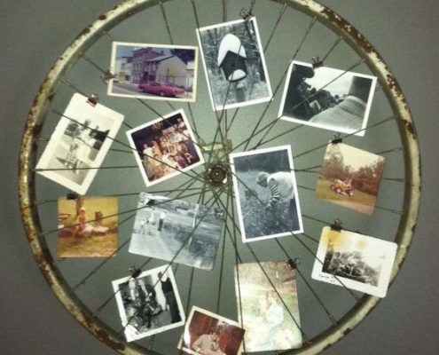 spokes, wheel, bike tire, rim, bike, photos, pictures, diy, DIY photo display